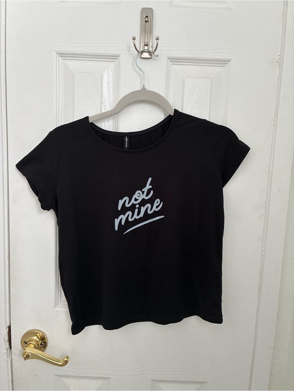 Women’s Black 'Not Mine' Graphic Tee - Short Sleeve